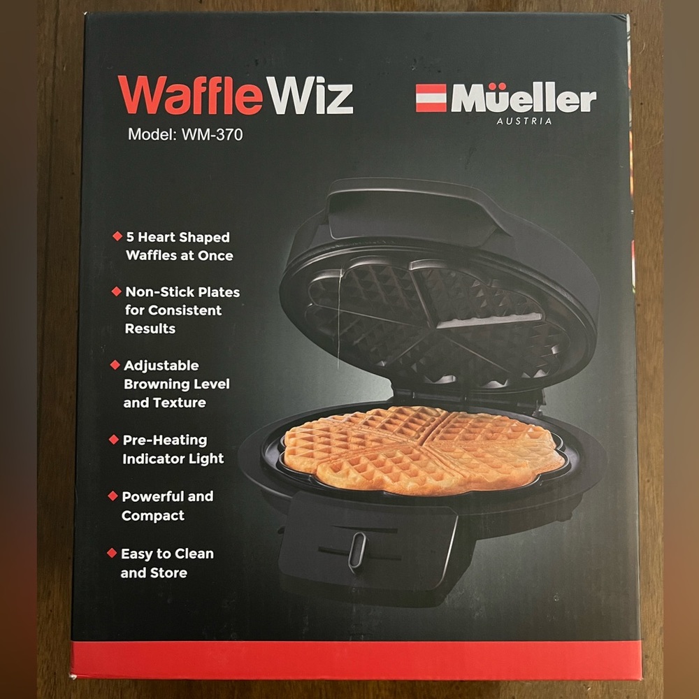 Heart Shaped Waffle Maker - Mueller